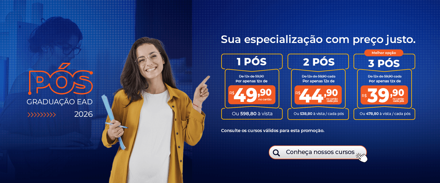 Promoção Facuminas 3 Cursos por 12x de R$39,90